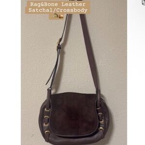 RAG&BONE Brown Leather Shoulder Bag/ Satchel 🐴💼